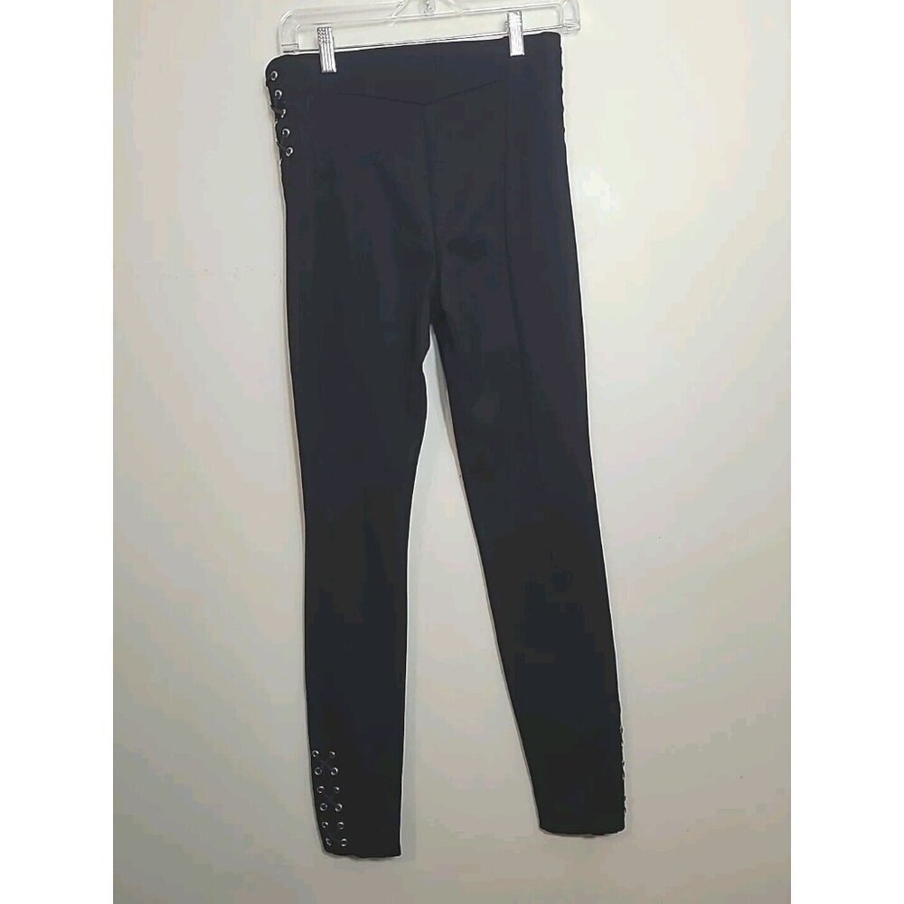 INC International Concepts Womens Black Pull On Skinny Ankle Pants Rivet Size 6